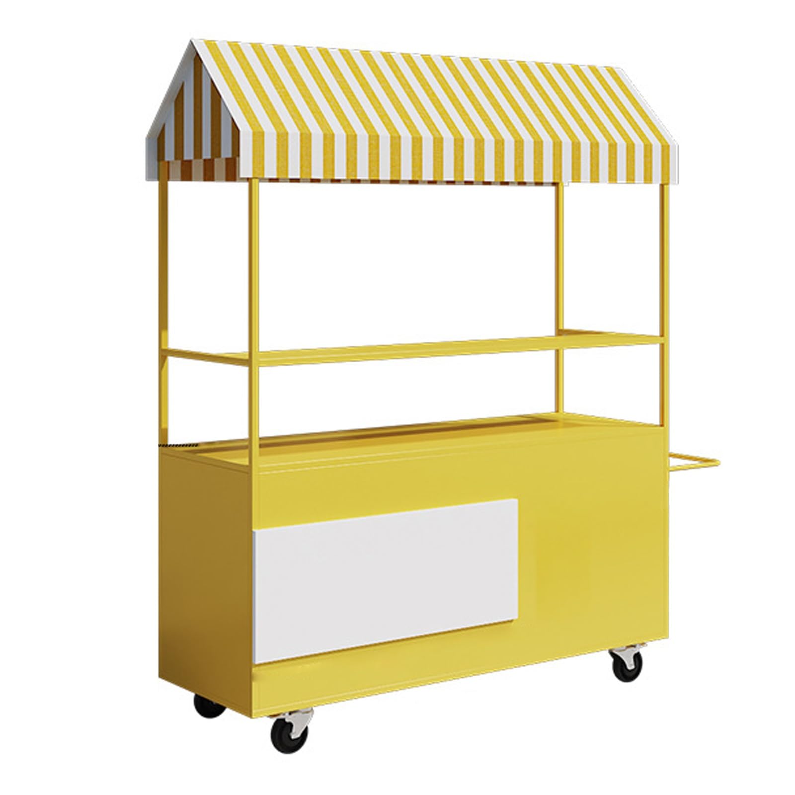 Carrello portatile della stalla del mercato con il baldacchino, a ruote e arrotolabile per il mercato degli agricoltori, i chioschi dell'alimento e le bancarelle dello street food