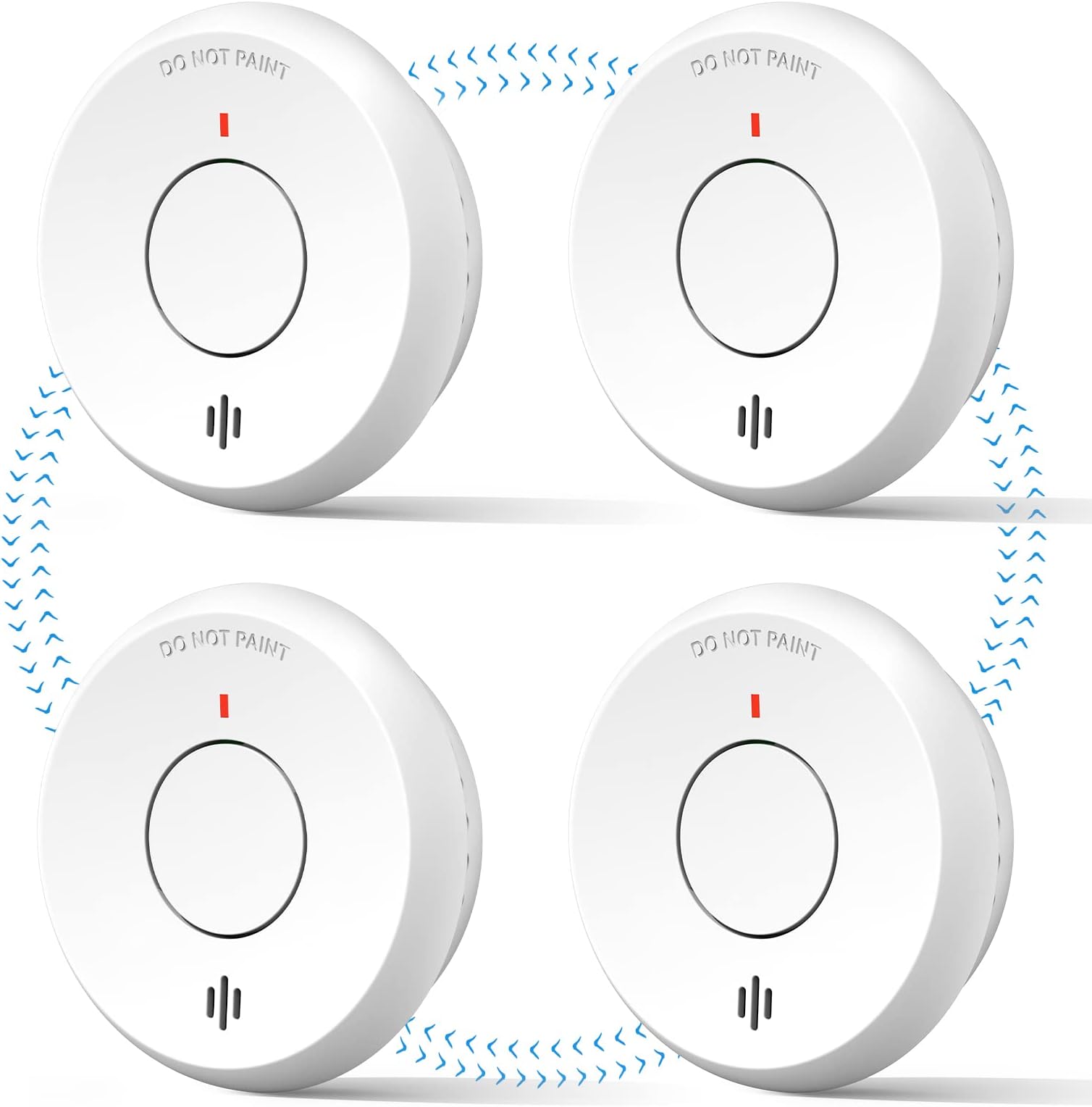 Smoke Alarm Wireless Interconnectable Fire Alarm with Built