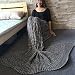 KALRI Girls Mermaid Tail Blanket Handmade Material Soft Sofa Blankets Fish Tail Style Quilt Adult Children