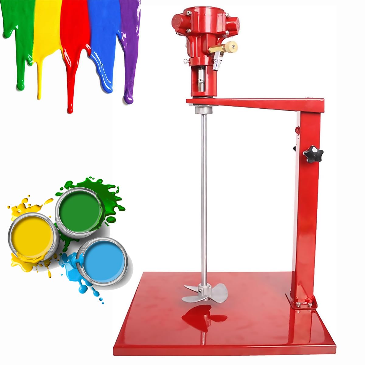 Mezclador neumático de 5 galones/20 l, agitador de pintura de elevación automática, agitador mezclador de pintura neumático, agitador de recubrimiento líquido 2600 r/min, para mezcla de hidrosol de