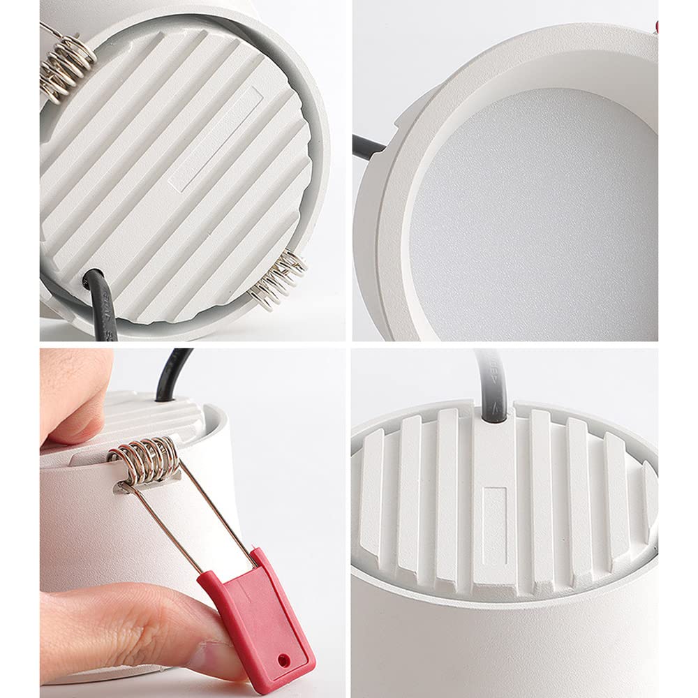Reflektory LED do zabudowy, 4-pak, 3W5W7W, 3-calowe oświetlenie sufitowe LED, możliwość ściemniania, łatwa instalacja modernizacyjna