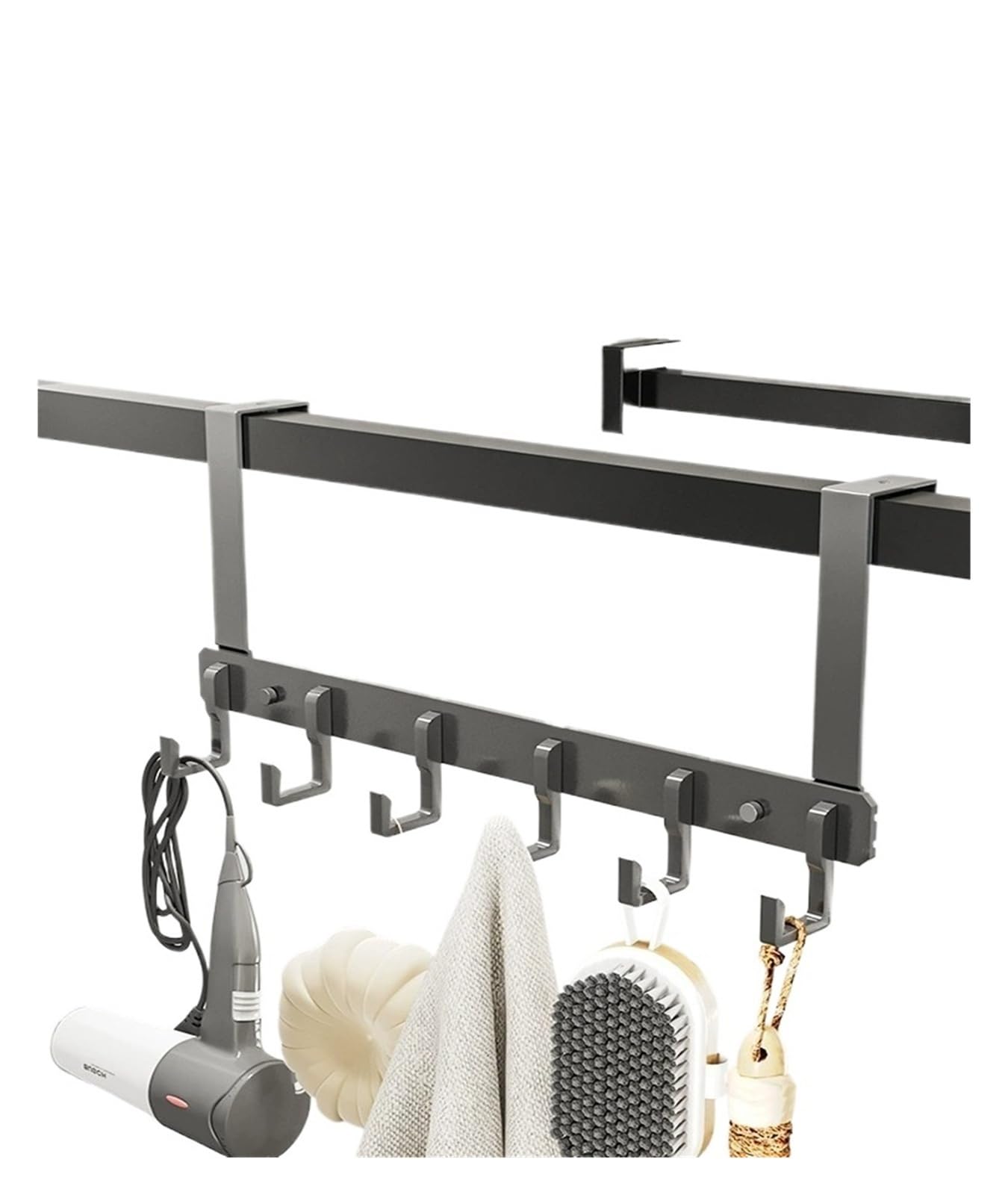 Weqyfdc Black Long 6 Hooks Over The Door Hook Door Back Hook