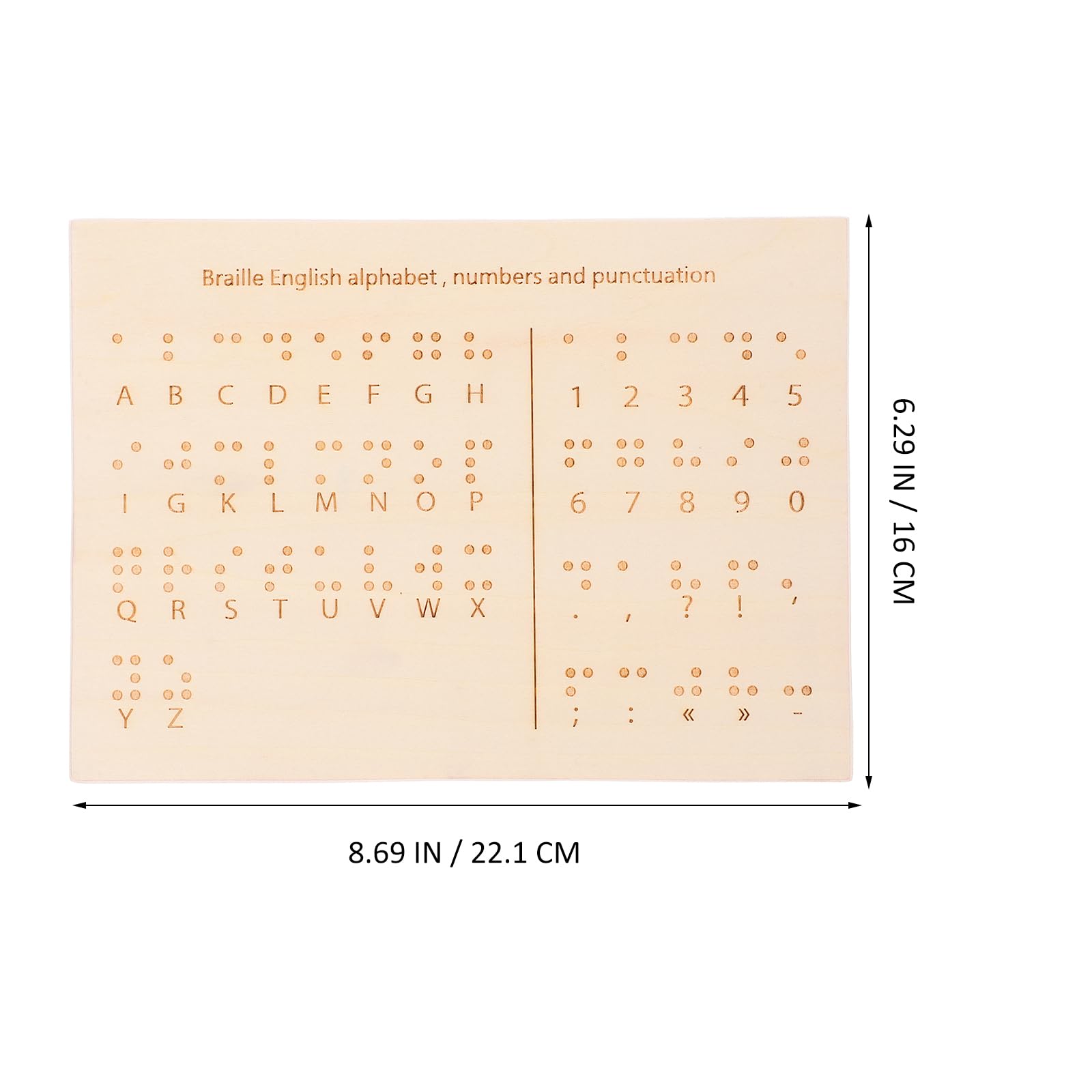 VILLCASE Materiale Educativo Braille Cieca Scrittura Braille Libri Braille Lettere Carte Alfabeto Braille Tavole Braille Alfabeto Alfabeto Adesivi Braille Alfabeto per