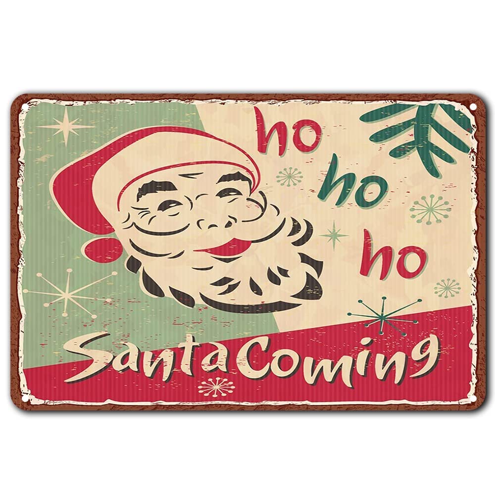 Amazon | レトロなクリスマスメタルマークサンタクロースがカフェ