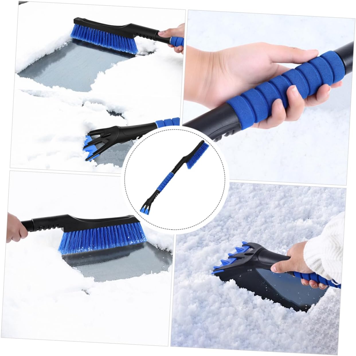 Toddmomy Snow Brush with Detachable Ice Scraper Multi-Purpose Winter Car Accessory for Efficient Ice and Snow Removal for SUV and Truck Windshields