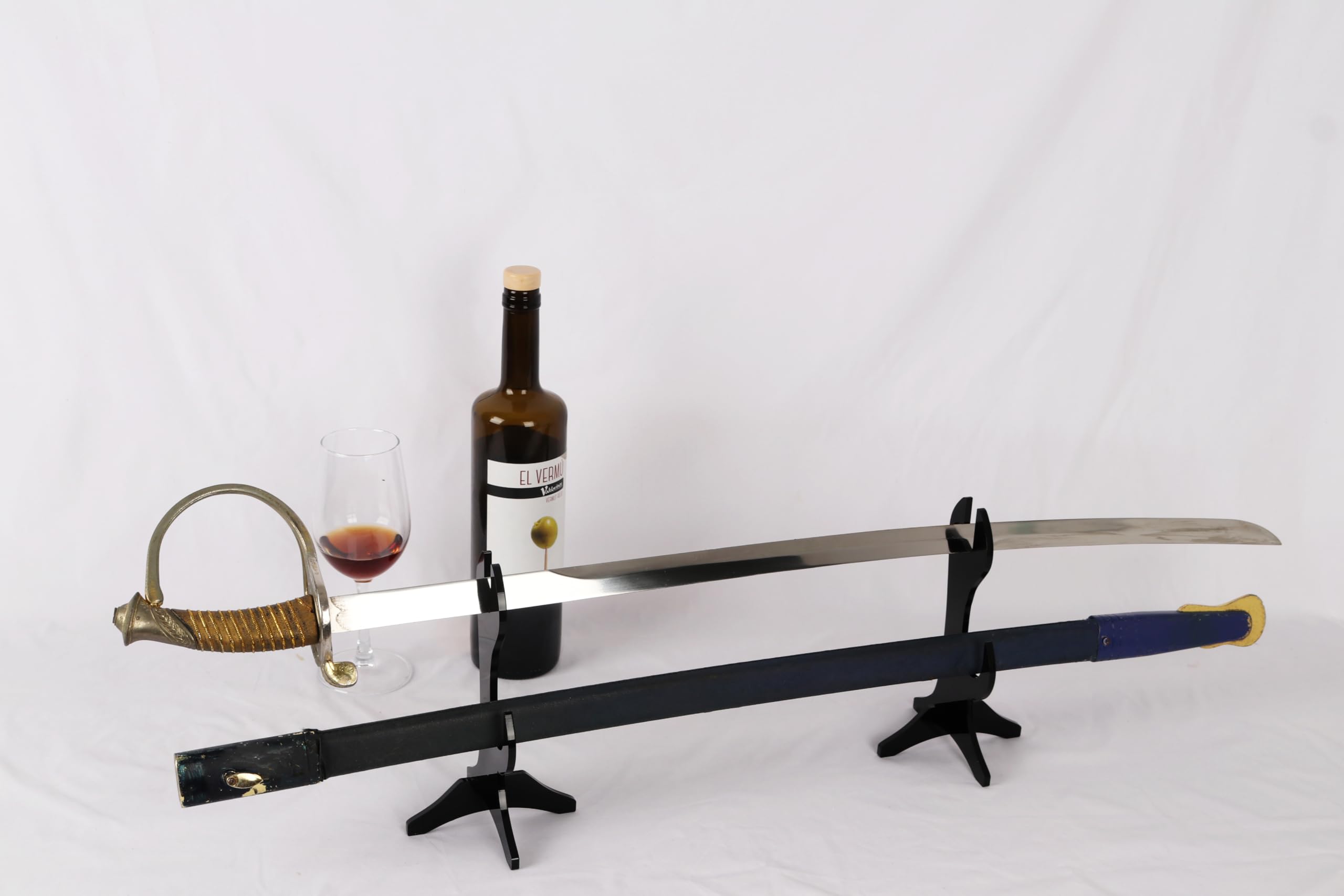 Sylanda Porte-épée, 1 paire de supports Katana Support d'épée réglable Wakizashi Support d'arme