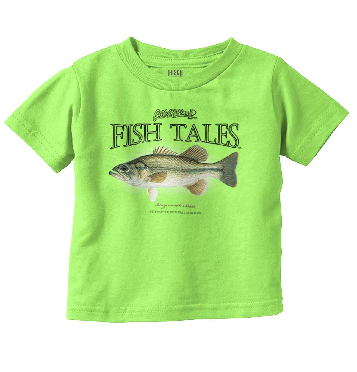 Gill McFinn Bass Fisherman Fishing Toddler Boy Girl T Shirt