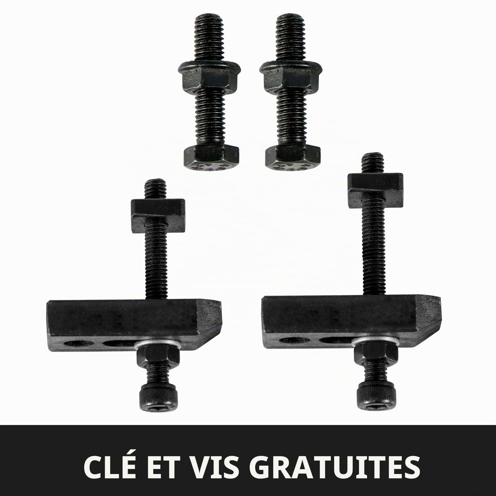 BestEquip Table Verticale Horizontale Table De Travail 4"4-Slot Avec une clé libre et un jeu de vis Pour Le Forage De Fraisage Argent