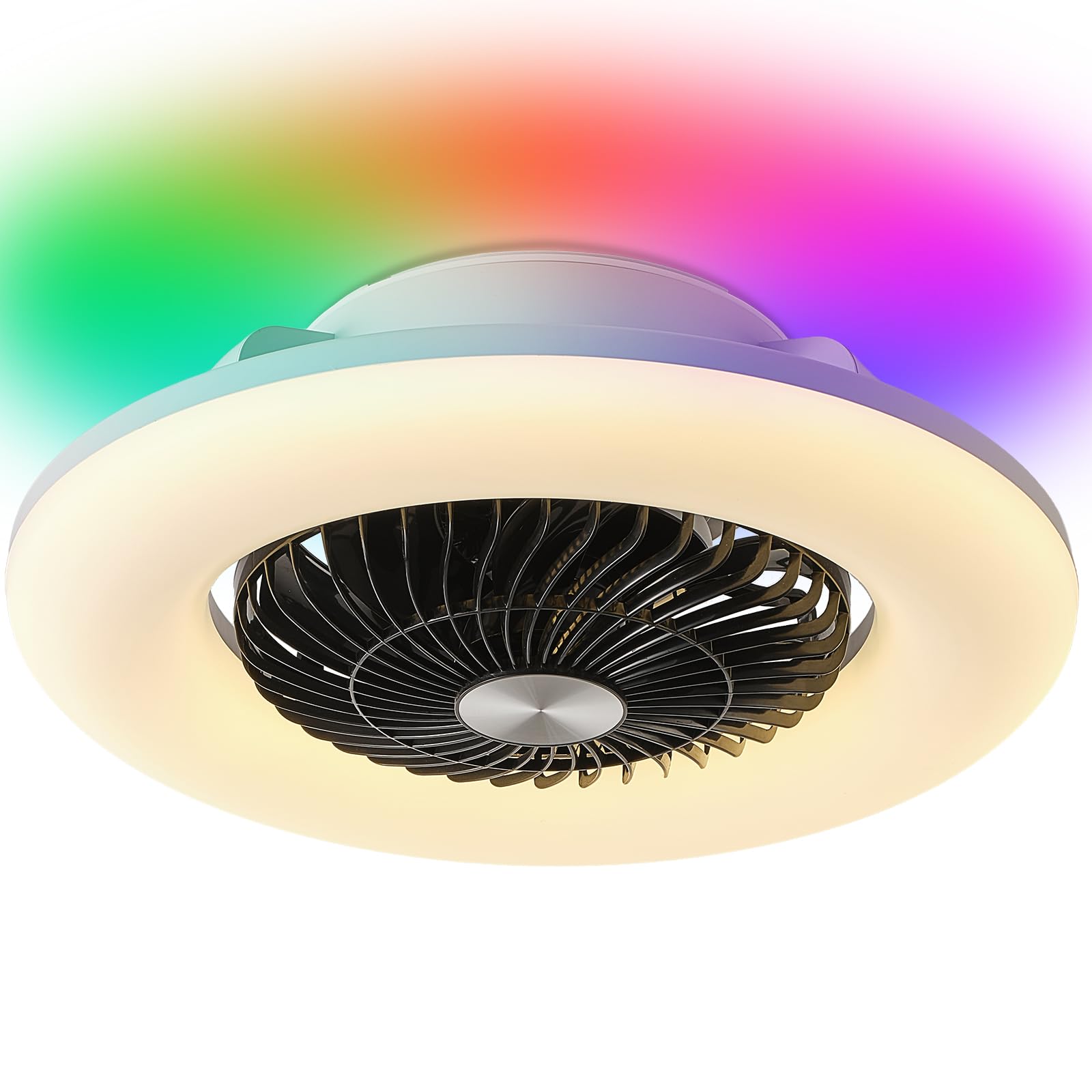 Photo 1 of Thoxipn 22" Bladeless Ceiling Fan with RGB Light