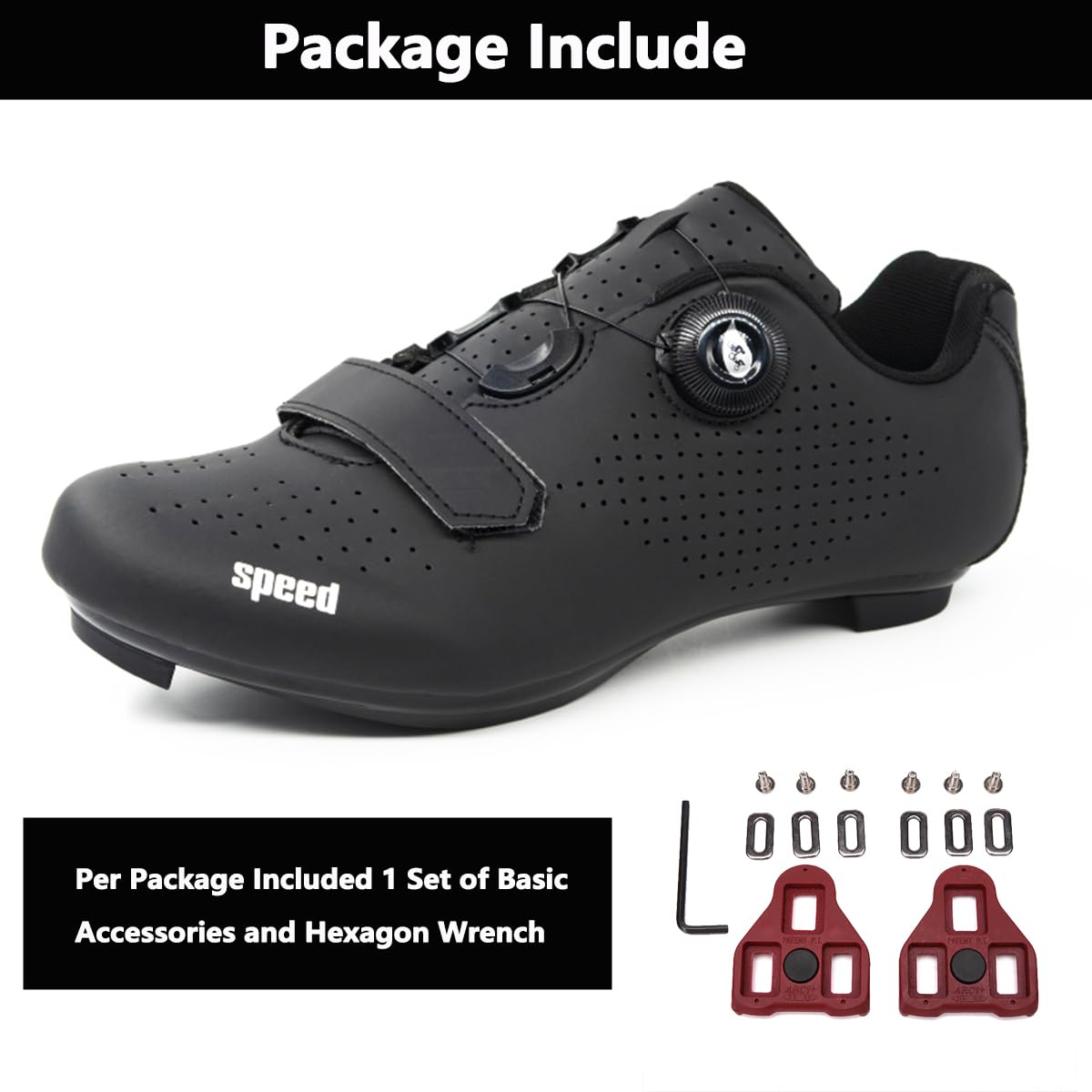 Fansu Zapatillas de Ciclismo Carretera, con Calas Delta, Zapatillas Ciclismo Hombre Compatibles con Look SPD SPD-SL Delta Lock, Zapatillas para Bicicleta de Interior Exteriores
