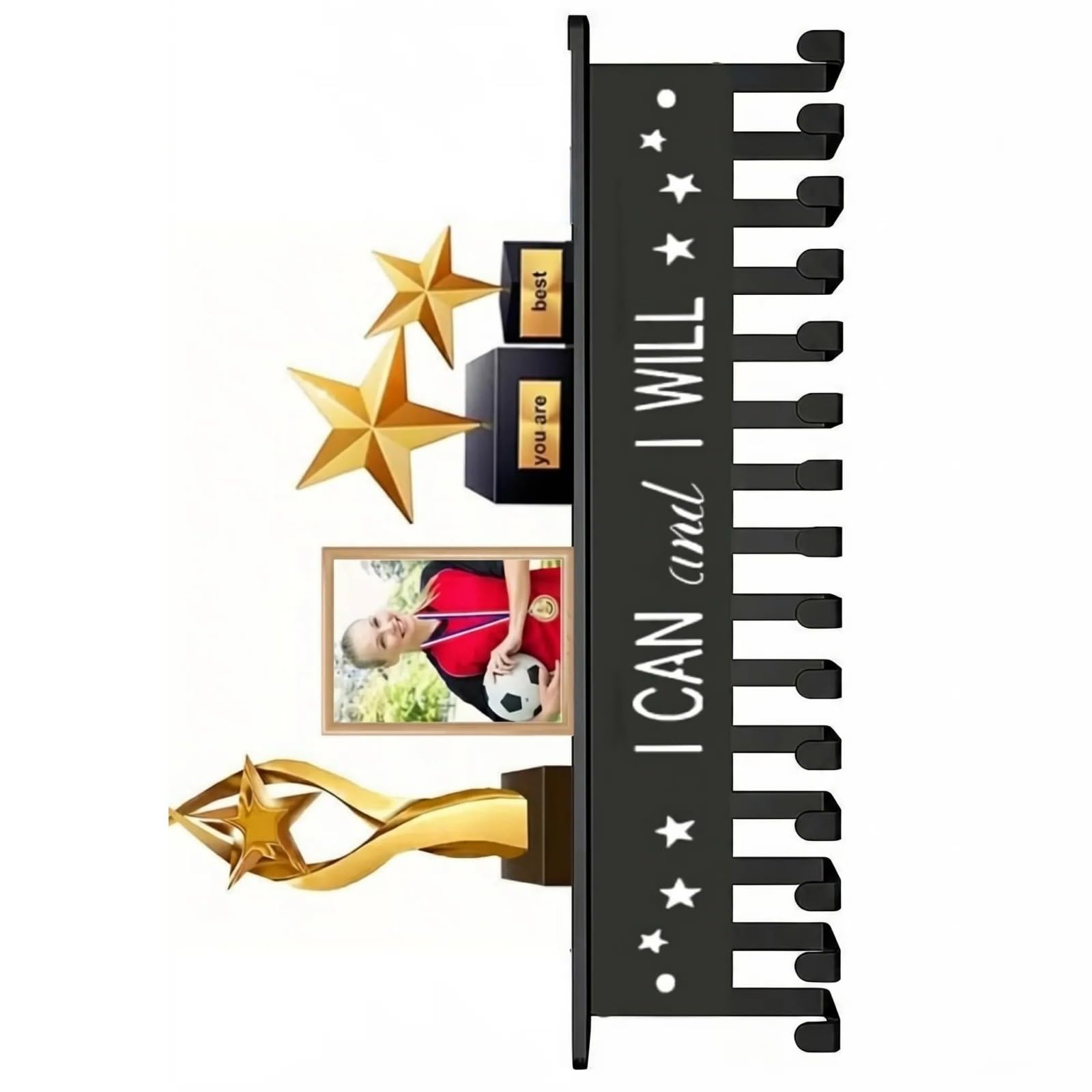 JSGHGDF Wall Mounted Organizers for Sports Awards and Daily Use Items TPU Materials Wall Mounted Holder
