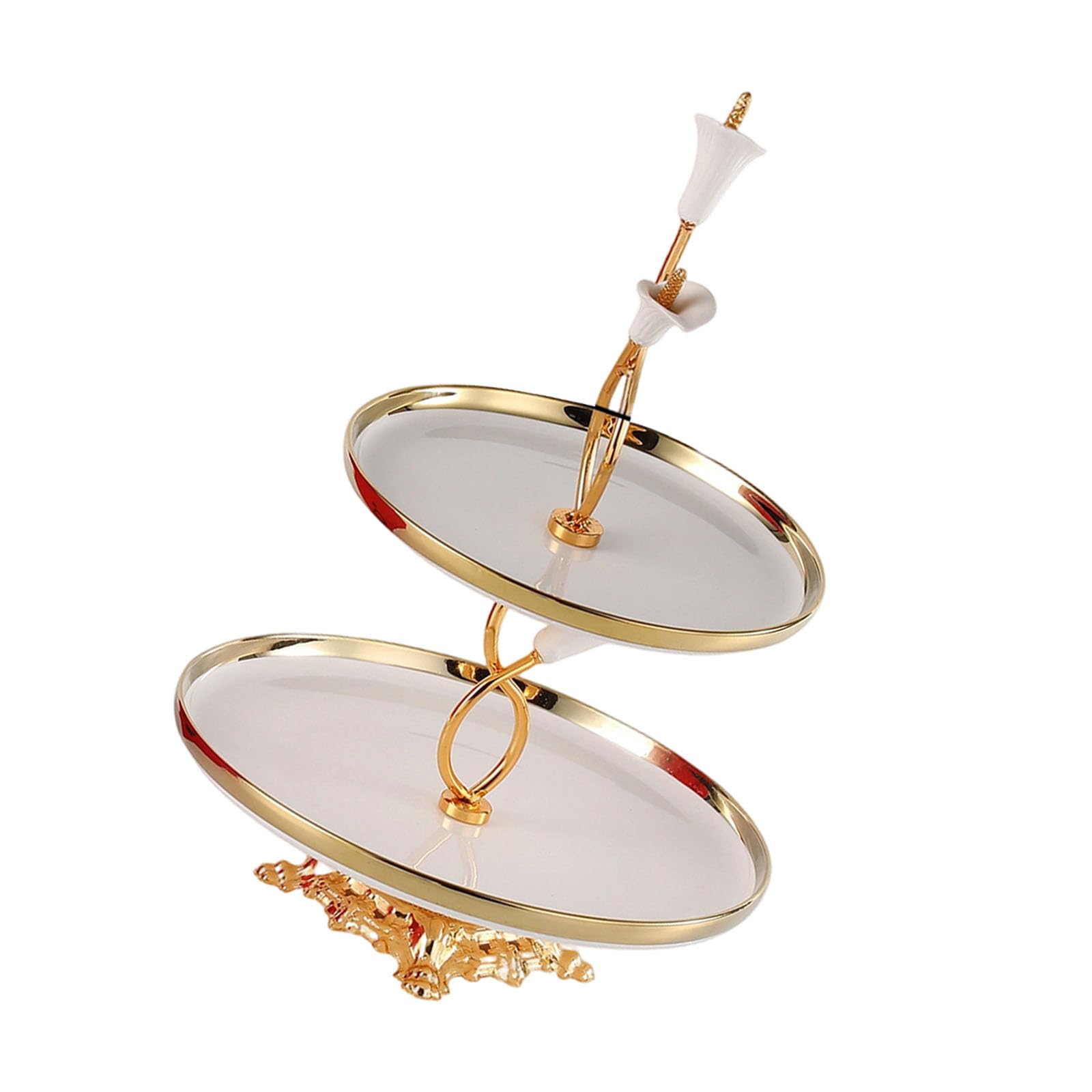 TQUXNGA Multipurpose Porcelain Snacks Practical Tiered Dessert Cupcake Holder Tray for Easy Serving At Event or Daily Use Ceramic Dessert Tray