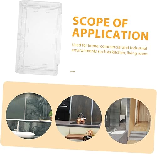 Miniatura 9 de Cabilock 1 tapa adhesiva de doble posición para baño y sala de estar para enchufes eléctricos, fácil de instalar y quitar, estilo interior aleatorio