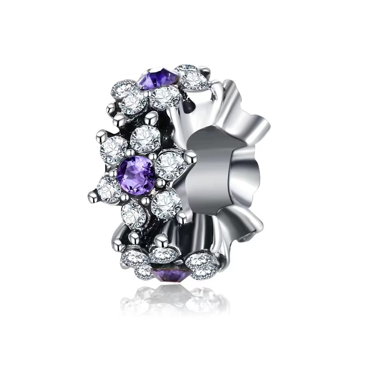 JEWBERY S925 sterling silver Astronaut Flower Little Animal Family Tree Heart Charm DIY beads are suitable for Pandora's charming beads