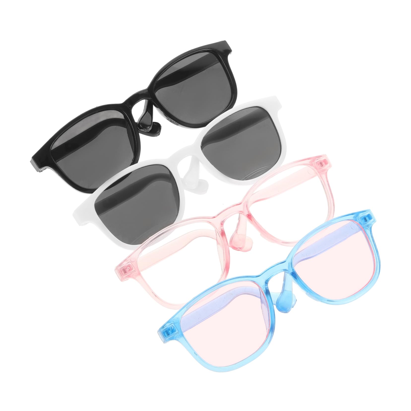 Yardwe Fashionable Cat Dog Sunglasses 4pcs Pet Dressing Glasses Uv Protected for Outdoor Use