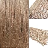 [page_title]-LCHULLE Türvorhang 100x200 Fadenvorhang Glitzer Streifenvorhang Wandvorhang Fensterdekoration Insektenschutz Pailettenvorhang für Fenster, Tür, Dekoration
