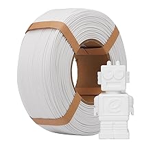 eSUN PLA Refill Filamento di ricarica 1,75 mm, filamento di stampa 3D senza spago Precisione, bobina da 1 kg (2,2 libbre) Filamento PLA veloce per stampanti ad alta velocità, Bianco