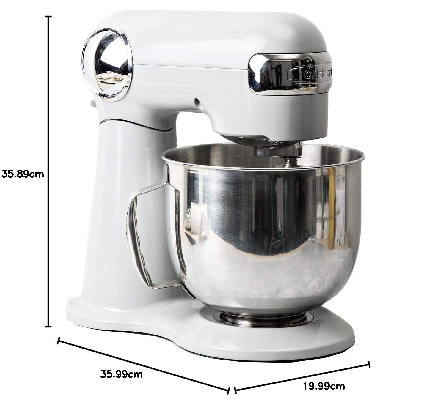 Cuisinart SM-50 5.5 Quart Stand Mixer, Acciaio Inossidabile, Bianco Lino