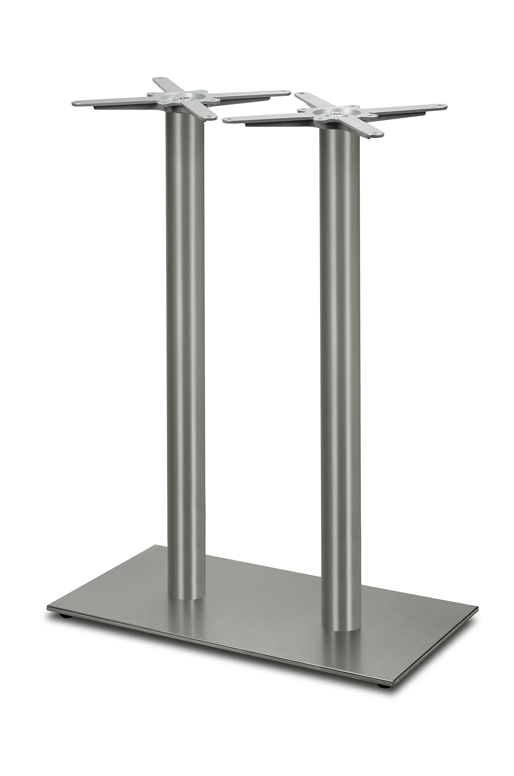 Base per Tavolo Alto da Bar Premium in Acciaio Inossidabile - PD7591inox/110 - Gambe per Tavoli Alti (Altezza: 108 cm, Peso: 32 kg) - Max. Dimensione della Tavola: 130x70 cm