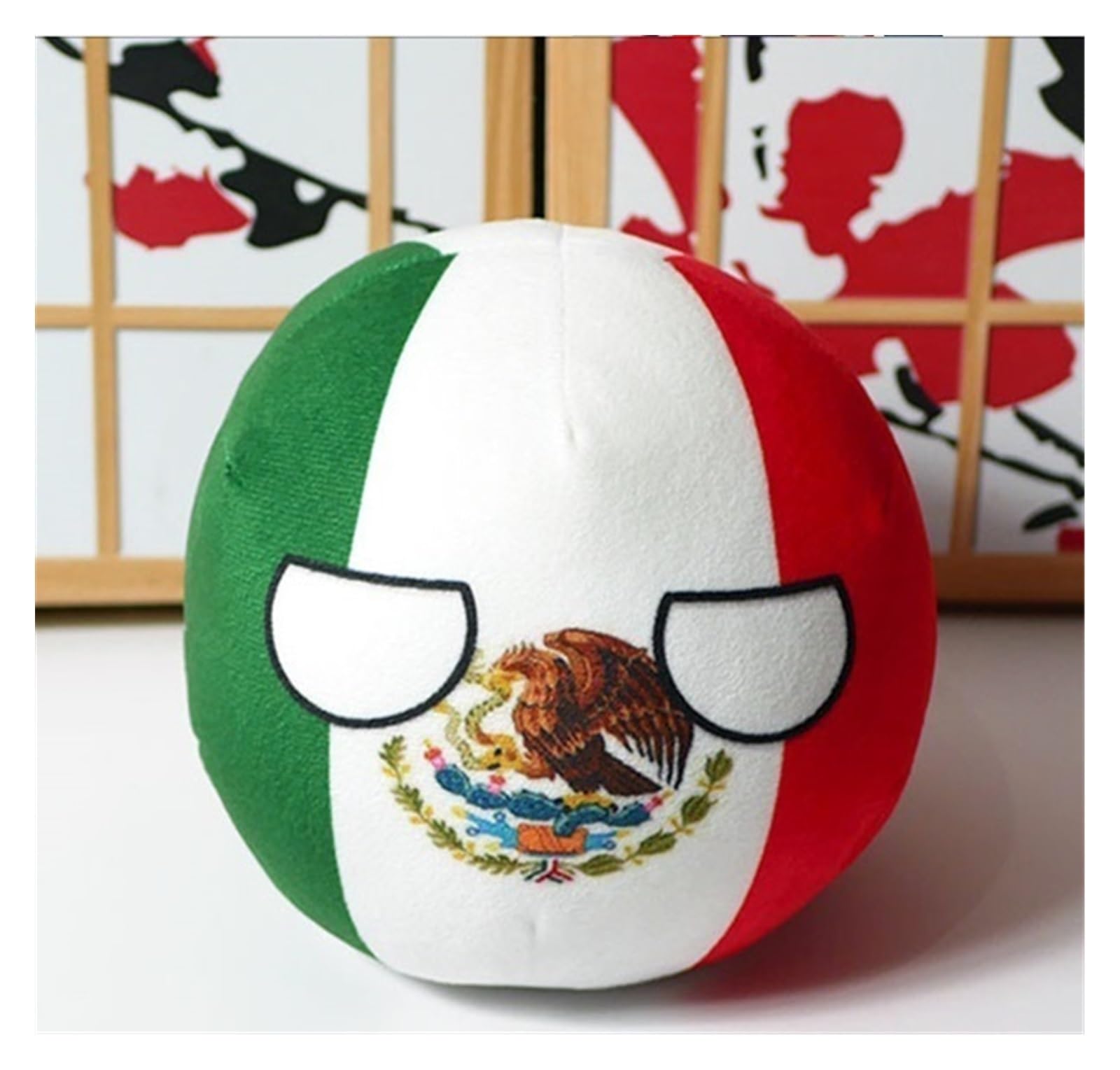 GANGKJDS Polandball Countryballs Plush Doll Ukraine Spain Hungary Portugal Romania Greece Austria Mexico Poland Ball (Mexico,3.8 inch)