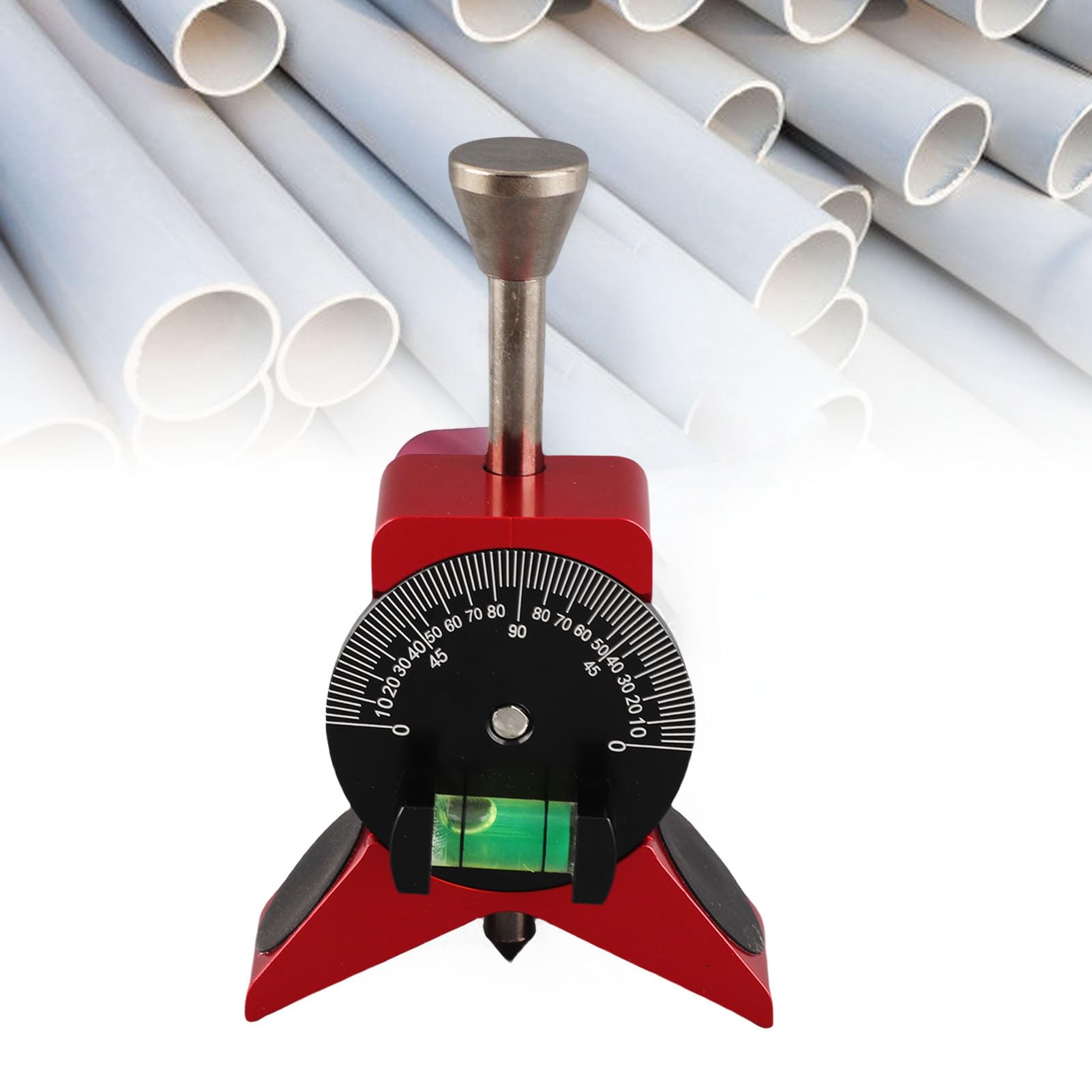 Localisateur de Centre de Tuyau Magnétique, Acier Inoxydable, Cadran de Réglage Rapide, pour Tuyaux de 38 à 152 mm, avec Niveau à Bulle
