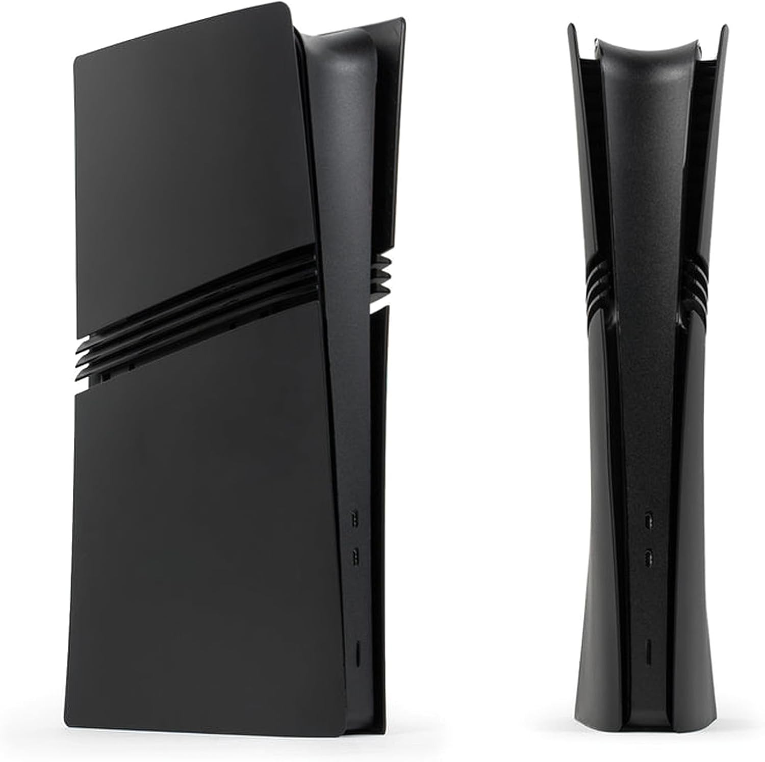 5PCS Face Plates Cover for PS5 Pro Disc and Digital Edition, Matte FacePlate Shell Accessories Compatible with PlayStation 5 Pro Protective Panel (Black) - Image 4