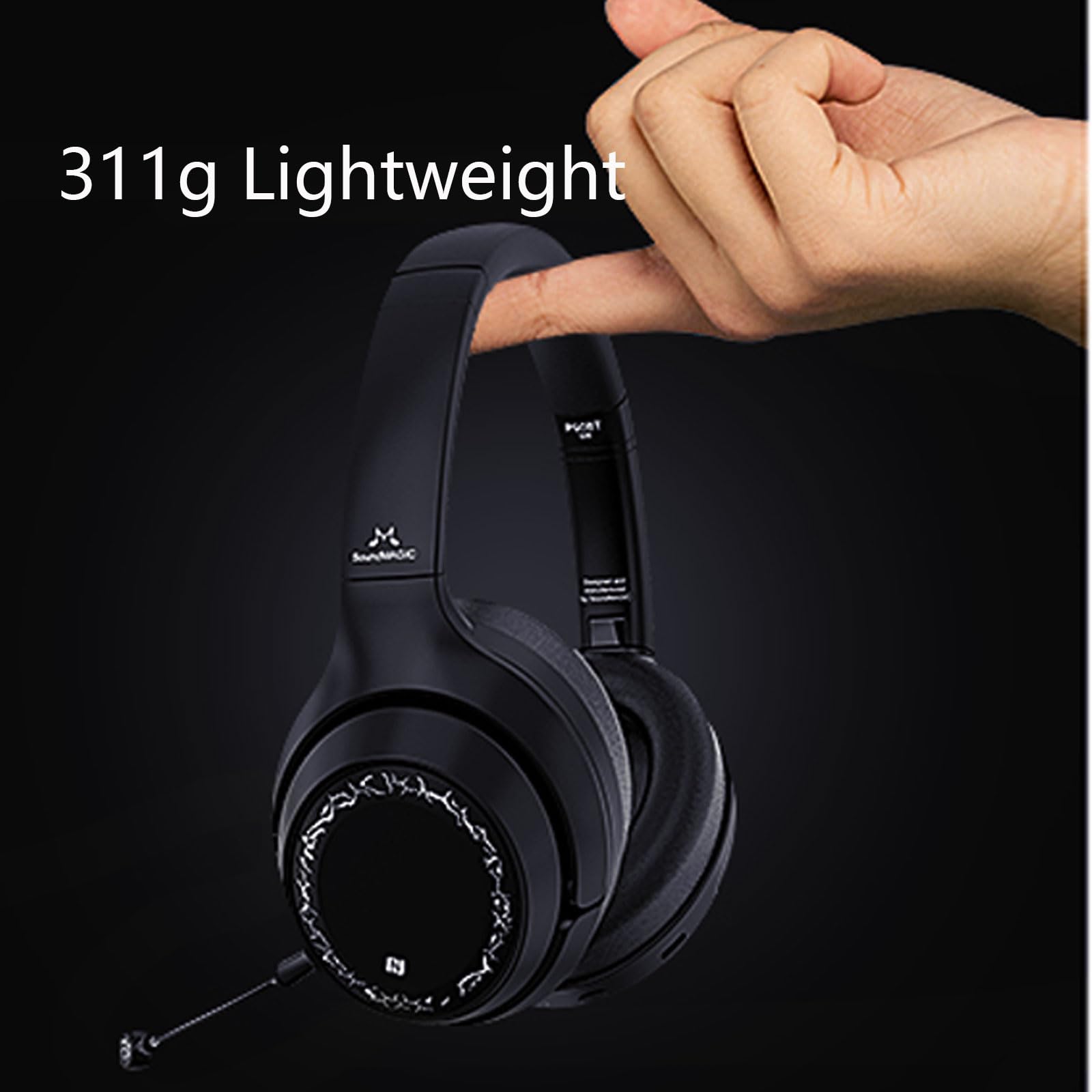 SoundMAGIC P60BT GM Performance Wireless Gaming Headset - Surround Sound 2.4GHz USB/Bluetooth Headphones 50 Hours Lasting Lower Latency Compatibility for PC Mobile PS4 PS5 Xbox Consoles | 2,4G & Bluetooth Dual-Modus, ausgewogener Klang, niedrige Latenz, a