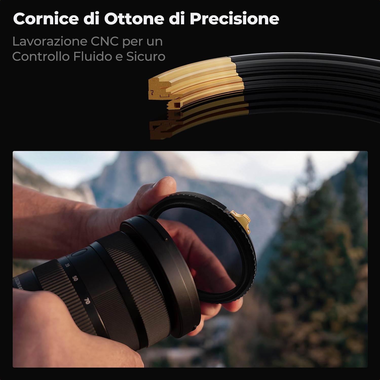 K&F CONCEPT Nano-X PRO 77mm 2 In 1 Filtro Variabile ND2-32 & Polarizzatore Circolare,ND2-32 & CPL Filtro con Telaio in Ottone a in Vetro Ottico con 36 Strati Nano-Rivestimento