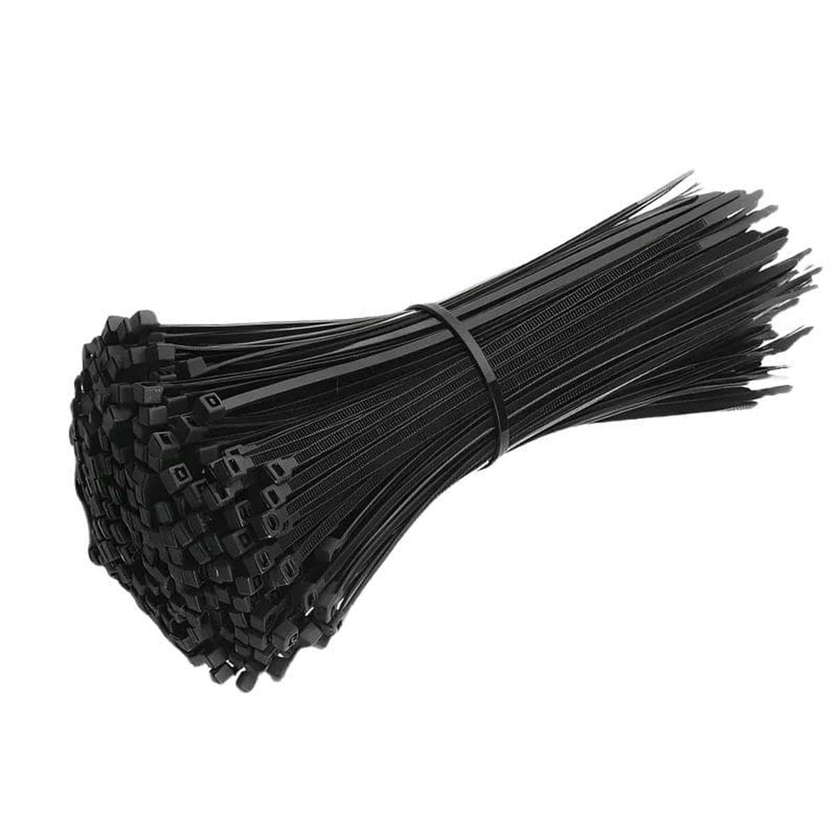 200/100Pcs Nylon Cable Ties Adjustable Self-Locking Cord Ties Straps Fastening Loop Reusable Wire Ties for Home Office-Black(100Pcs)-3x150mm