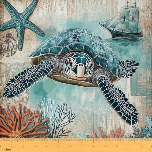 Tissu tortue de mer pour rénover des chaises usées au style nautique