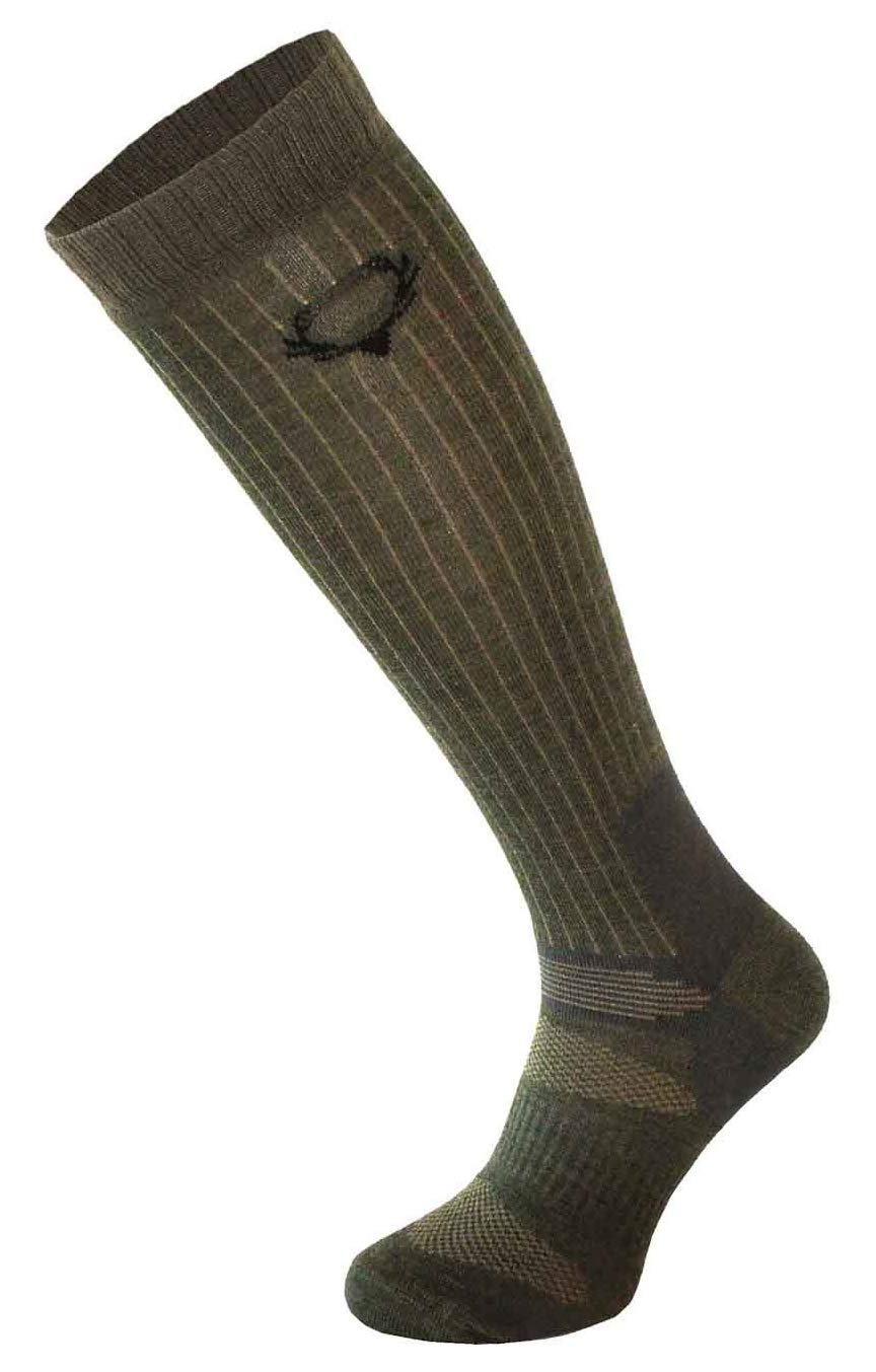 Chaussettes Hautes En Laine Mérinos Comodo - Pour Rando, Chasse, Ski - Homme/Femme Taille 39-42 - Vert Kaki