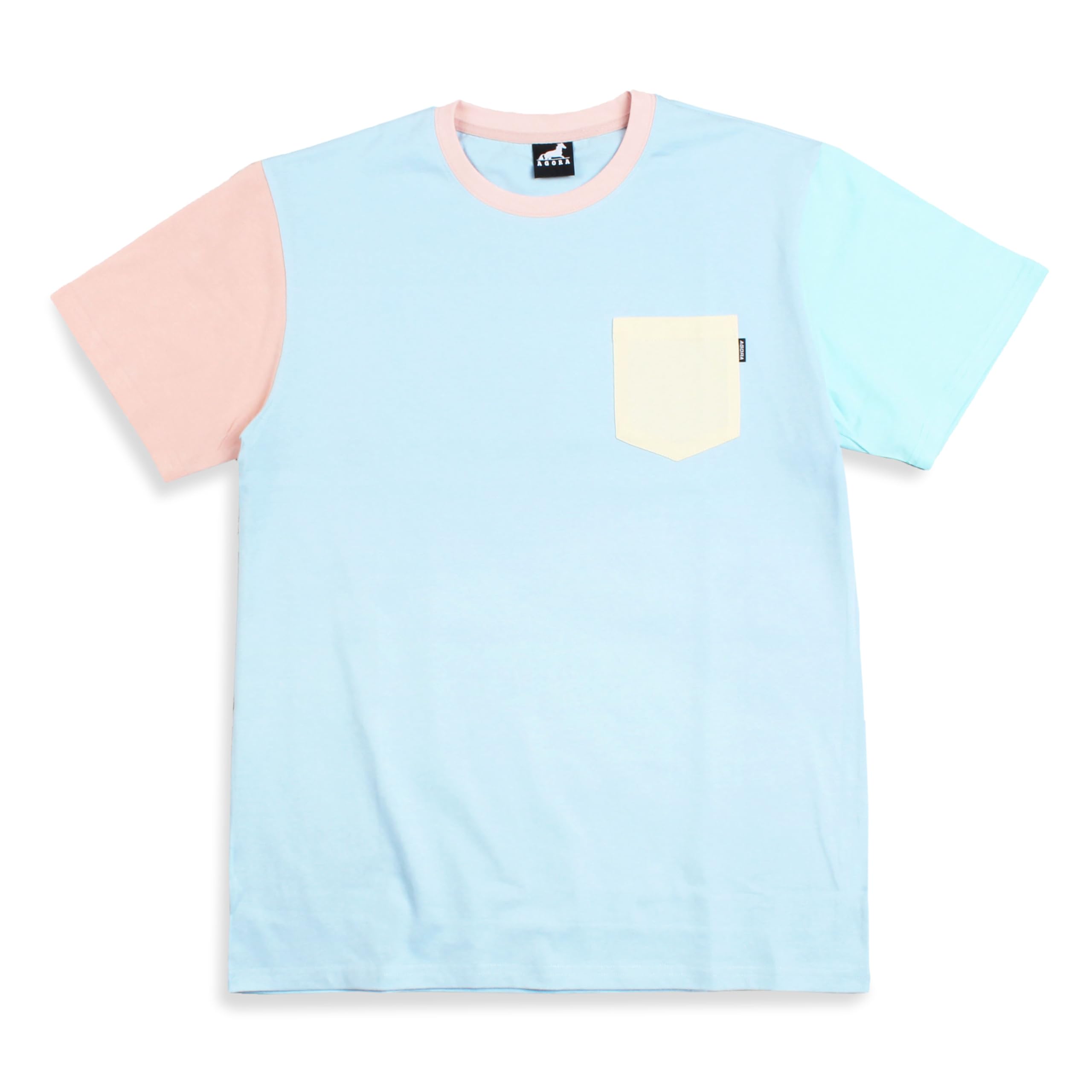 Agora Colour Block Hoodie (Pastel T Shirt, Medium)