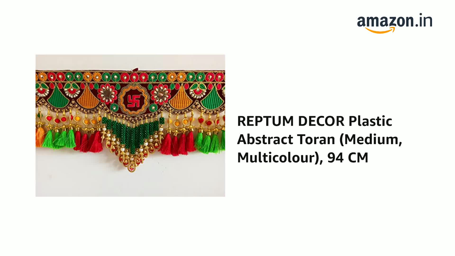 REPTUM DECOR Plastic Abstract Toran (Medium, Multicolour), 94 CM