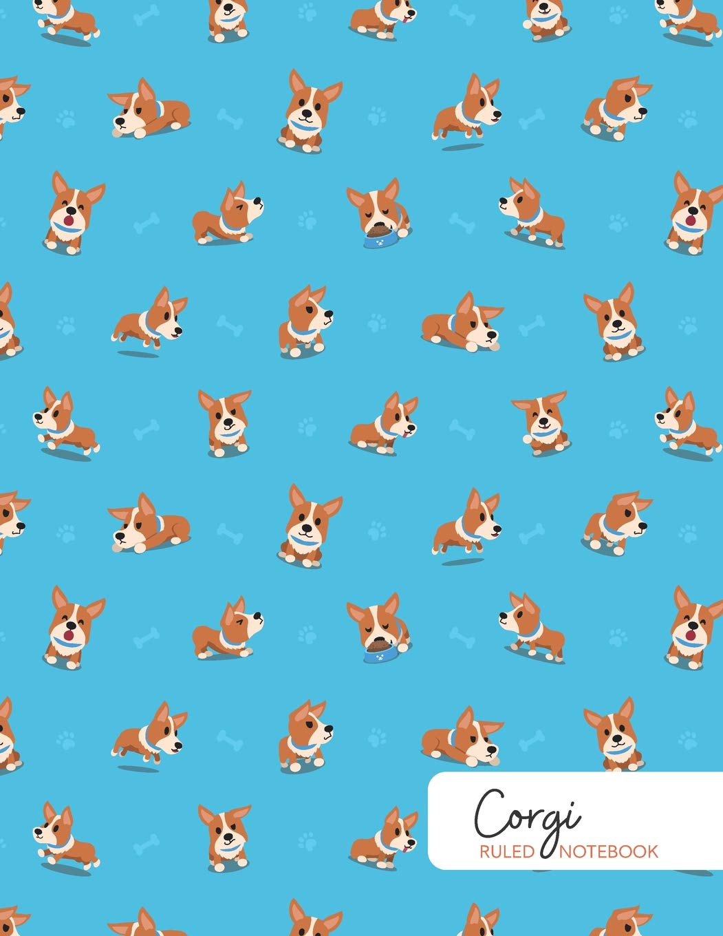 Corgi Ruled Notebook: 150 Page Journal