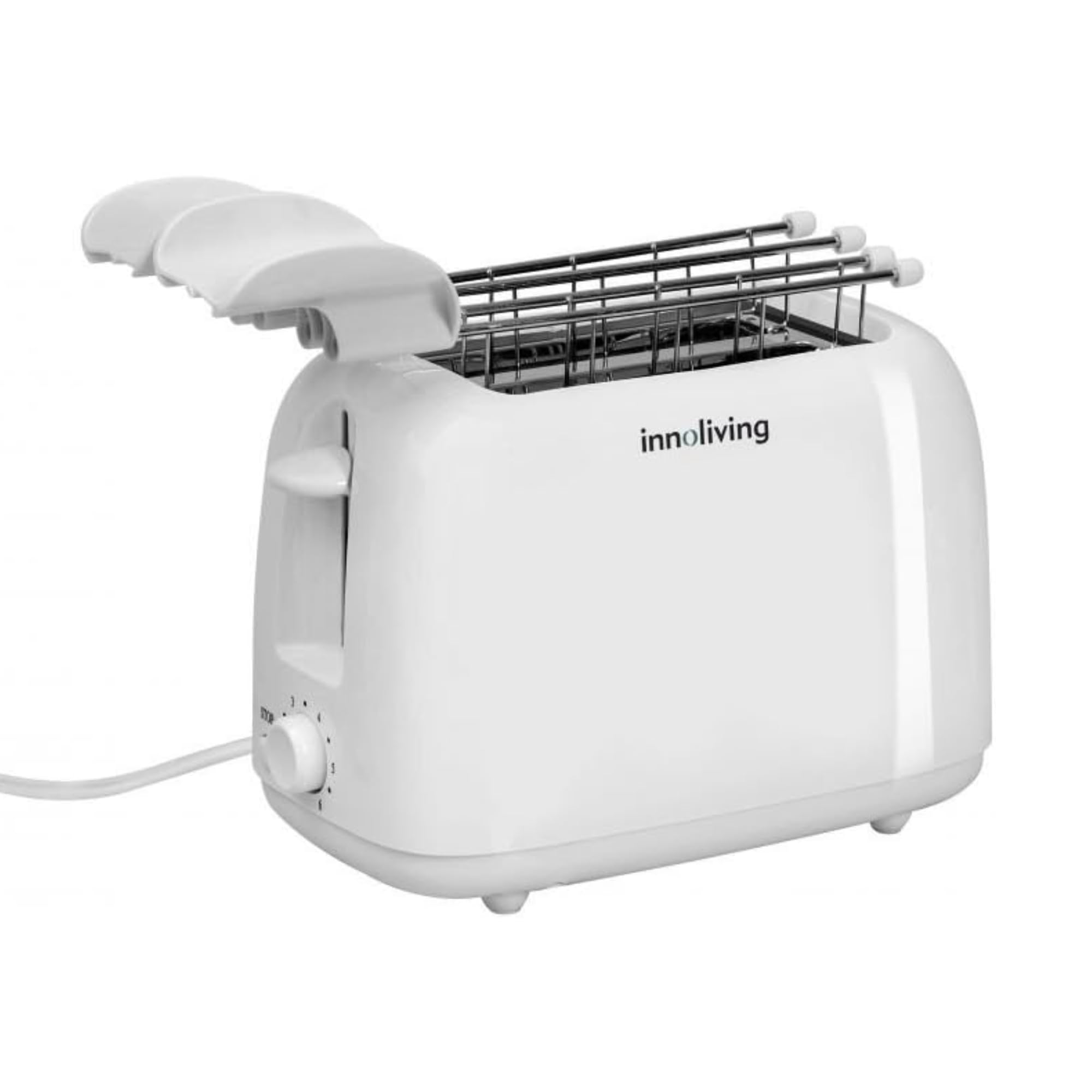 Innoliving Tostapane con Pinze INN-742, 700W, 6 Livelli di Doratura Regolabili, Funzioni Scongelamento e Riscaldamento, Design Compatto, Facile da Usare e Pulire, Perfetto per Toast Croccanti