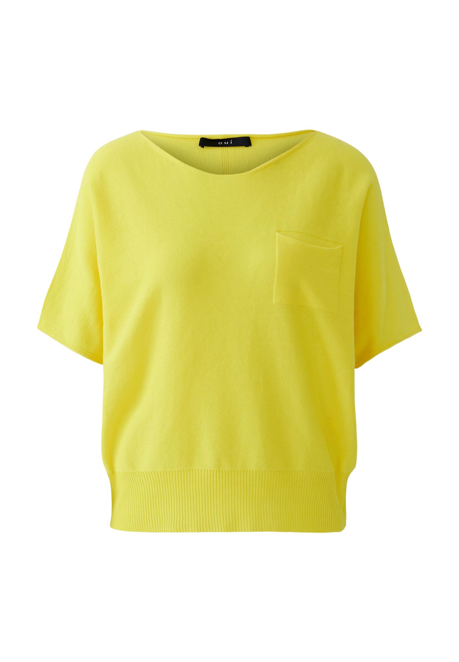 Oui Damen Pullover oversized geschnitten Uni