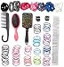 Stylin Hair Accessories Set for Women - Contains 180 Essential, Premium Hair Care Accessories - Hair Ties, Claw Clips, Hair Scrunchies, Bobby Pins, Detangling Brush, Shower Comb, Paddle Brush & More