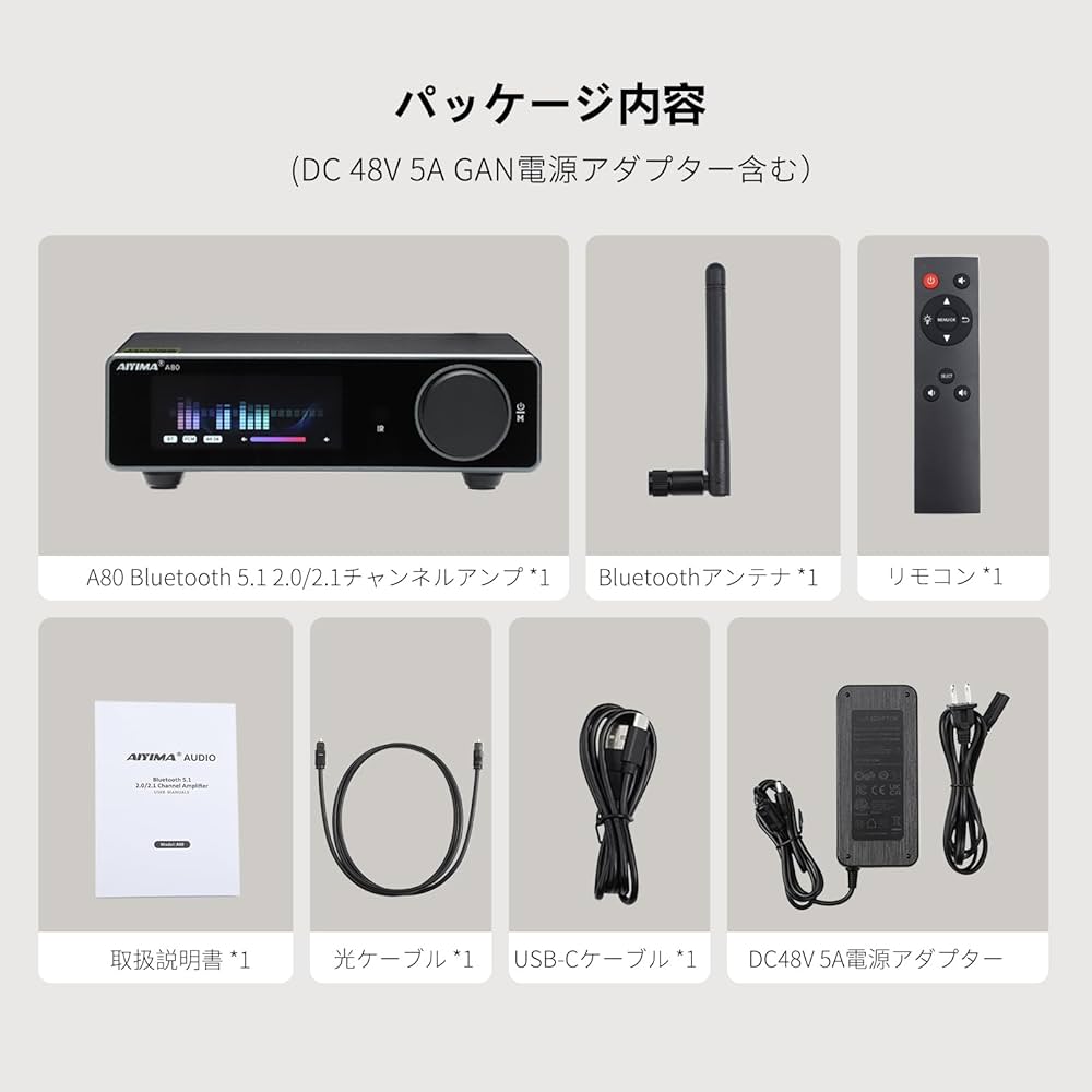 Amazon.co.jp: AIYIMA A80 【更新バージョン】 TPA3255デコードアンプ
