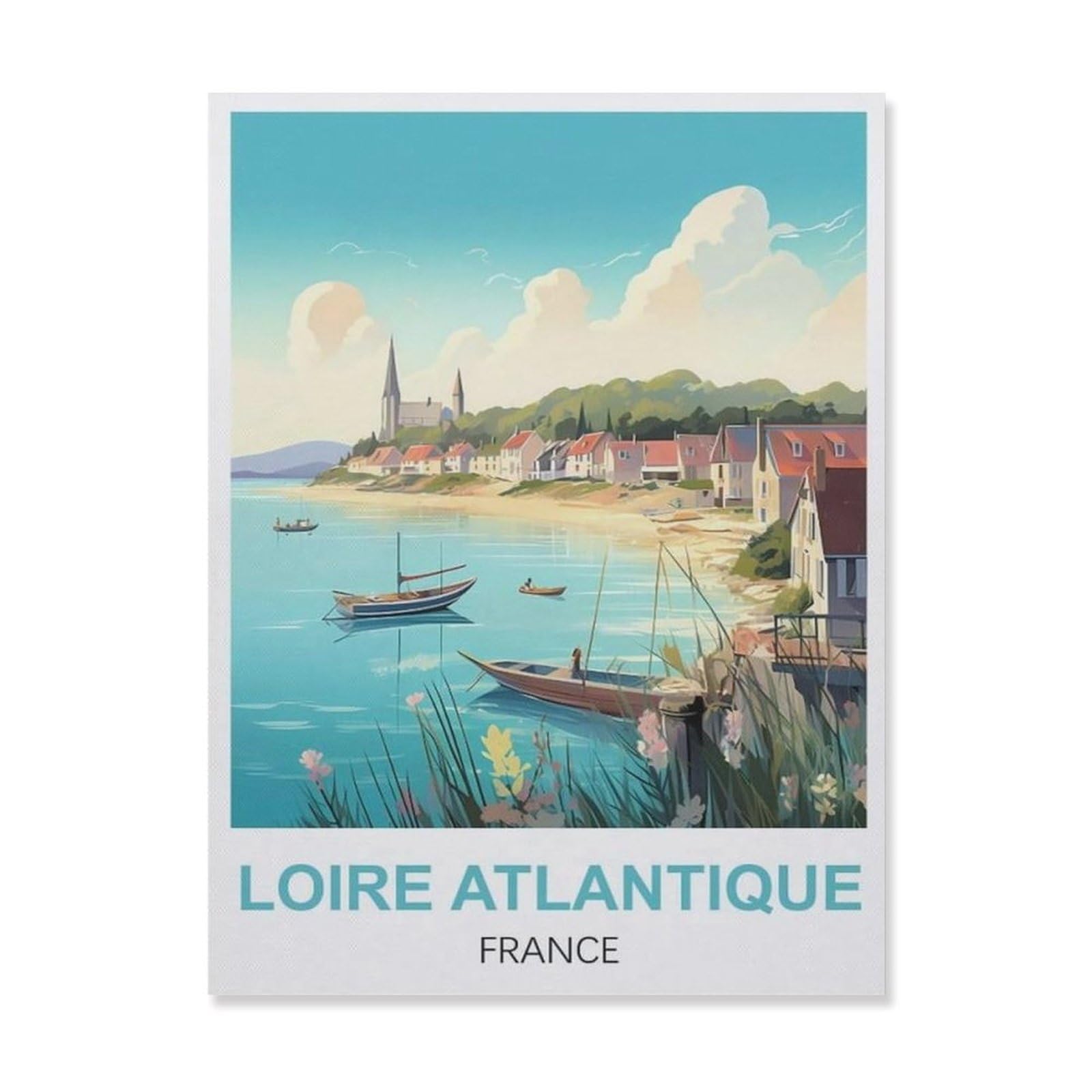 Plaque en métal Loire-Atlantique rétro pour décorer un bar ou une cuisine