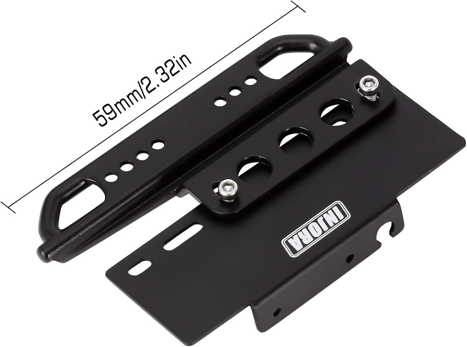 INJORA RC Side Pedal Set Metal Rock Sliders Upgrade Parts for Axial SCX24 C10 AXI00001 1/24 RC Crawler Car, 2PCS
