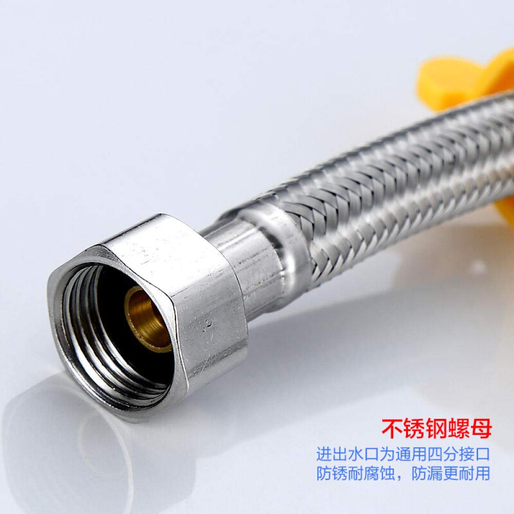 Ningwang - Manguera trenzada de acero inoxidable de 1,5 m para calentador de agua para inodoro, manguera de agua fría y caliente, 4 puntos de alta presión a prueba de explosiones, 1,5 m