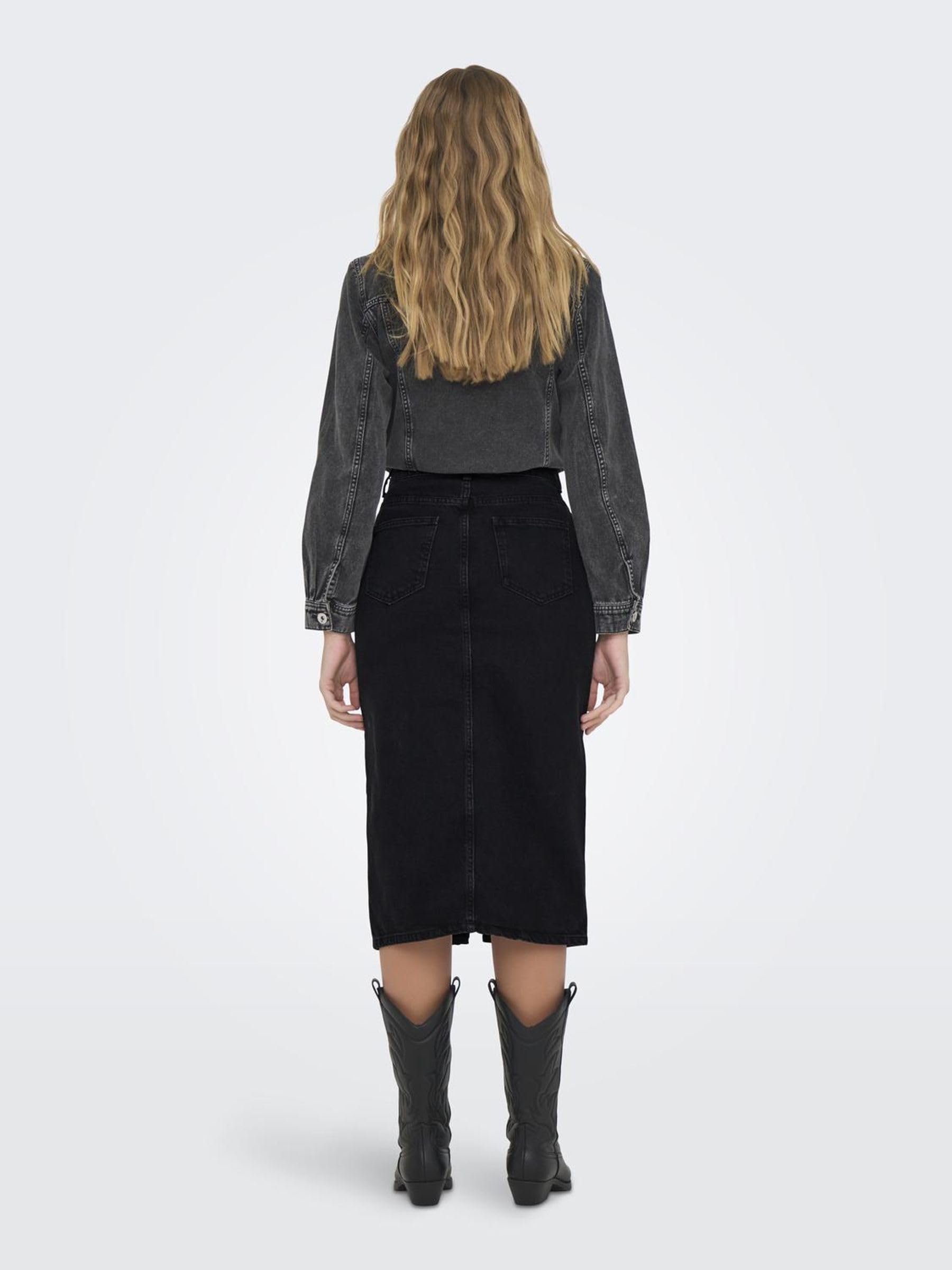 ONLY Female Jeansrock ONLBIANCA Denim Midirock