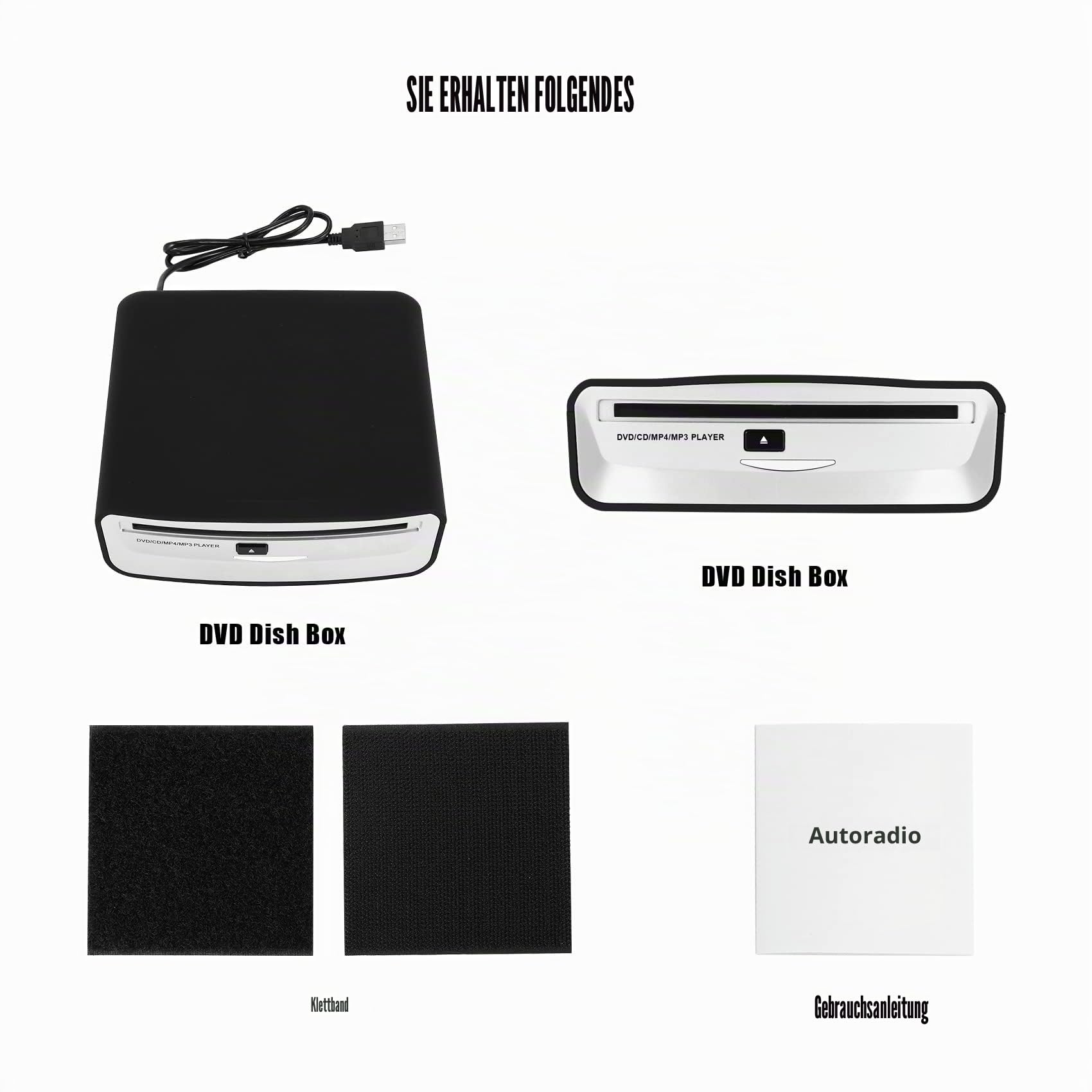 Autoradio mit CD DVD Player mit USB Externes Auto Radio FM USB SD AUX MP3 CD Player Autostereo für Auto Multimedia Player