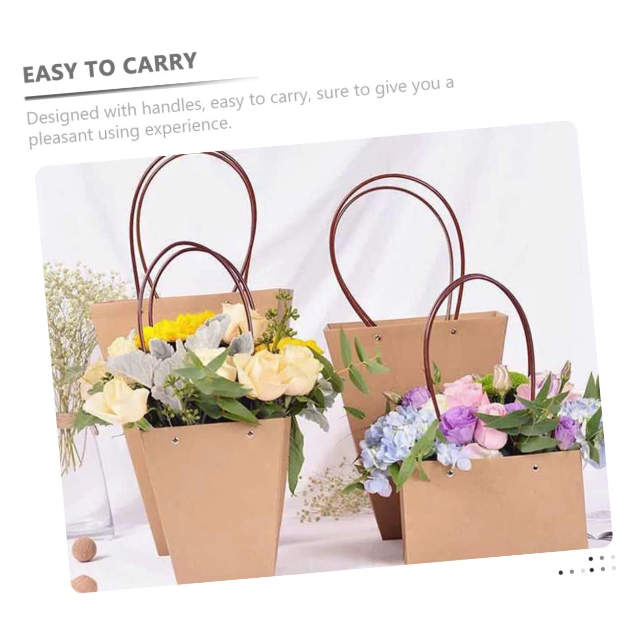 Amazon | OATIPHO 4個 クラフト紙フラワーバッグ 花束ラッピングバッグ