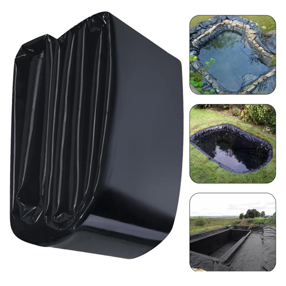 Czarna wkładka do stawu PE 0,2 mm do małych stawów zewnętrznych, wodospadów ogrodowych, 4 x 5 m (1 sztuka) – rozwiązanie do kształtowania krajobrazu do ogrodów wodnych i projektów DIY