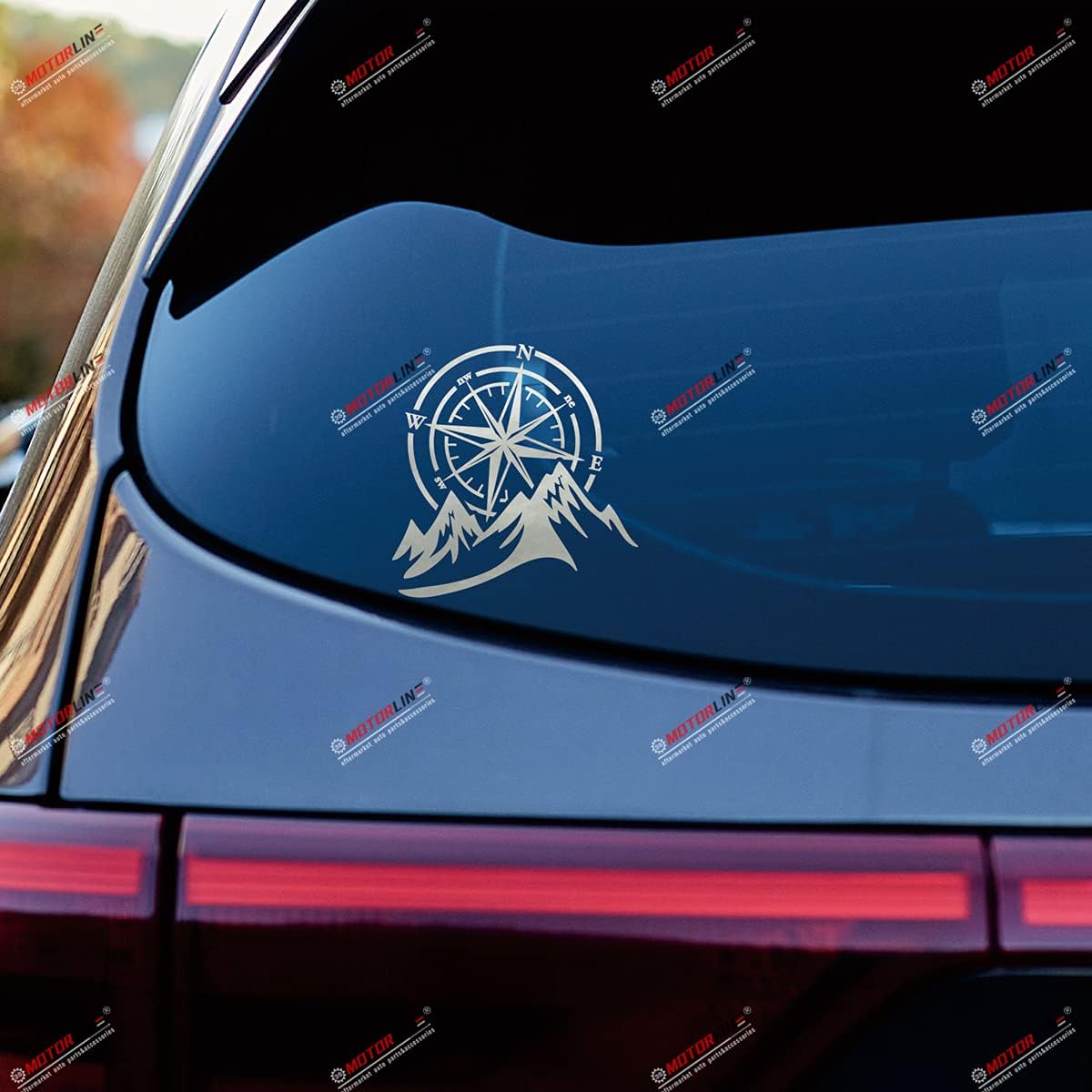 6'' Silver 4X4 Off Road Decal Sticker Mountain Compass Car Vinyl fit for Jeep Ford Chevy etc