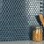 SomerTile Tribeca Hex 1" Glacier Blue 10.25" x 11.88" Porcelain Mosaic