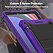 Case for Samsung Galaxy Tab S10 Lite 10.9-Inch Tablet – Shockproof Silicone Protective Cover with Kickstand, Drop-Resistant Business Style (Purple+Black)