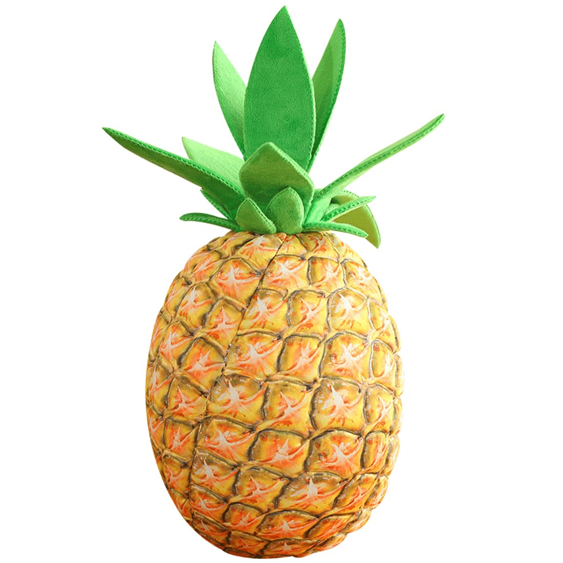 ELAINREN Lifelike Fruit Pineapple Plush Hugging Pillow Soft Food Pineapple Shape Plush Toy Cute Pineapple Squishy Plushie Novelty Gifts for Vegeltables Party/Xmas,18.8''