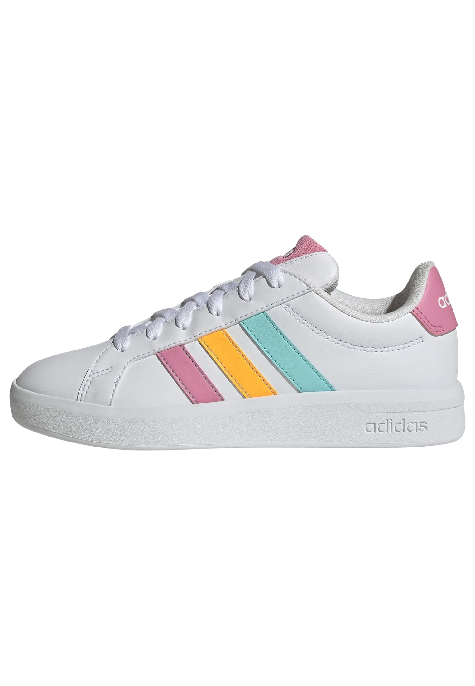 adidas Unisex Kids Grand Court 3.0 Shoes Junior, FTWR White/Lucid Tangerine/Bliss Pink, 5 UK